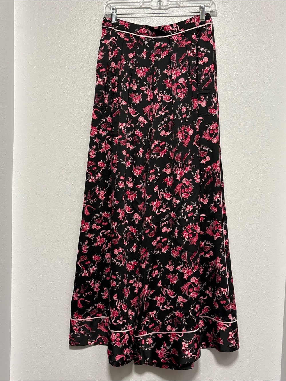 Victoria’s Secret Satin Wide Leg PJ Pants Coquette Balletcore Floral Medium